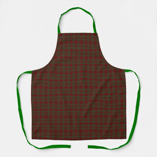 Traditionele kerst rood groen Checker Plaid Schort (Voorkant)