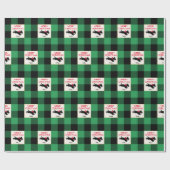 Traditionele Kerst Scottie Hond Custom Groen Cadeaupapier (Vlak)