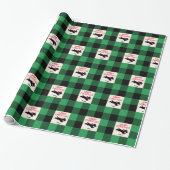Traditionele Kerst Scottie Hond Custom Groen Cadeaupapier (Uitgerold)
