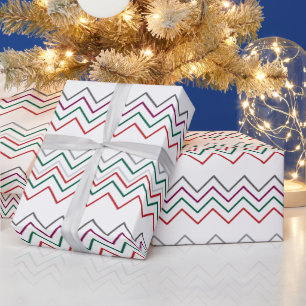 Traditionele kerst trendy & chique Zig zag Cadeaupapier