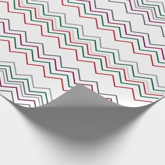 Traditionele kerst trendy & chique Zig zag Cadeaupapier (Hoek)