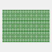 Traditionele kerst trui Fair Isle patroon Inpakpapier Vel (Voorkant)