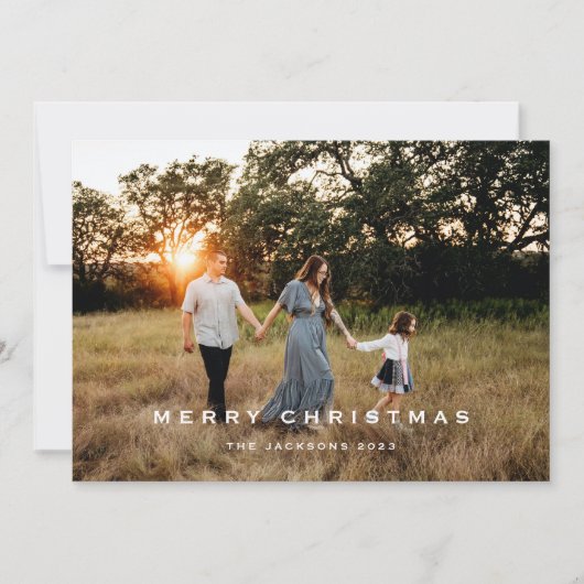 Traditionele kerst van Merry Feestdagenkaart (Voorkant)