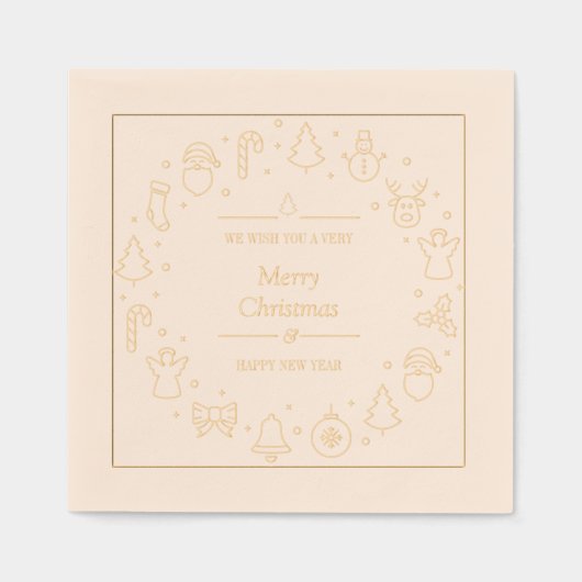 Traditionele kerst van Merry Folie Servetten (Voorkant)