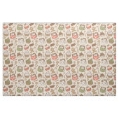 Traditionele Kerst Vintage Heet Cacaatje Cupcake Stof (Fat Quarter)