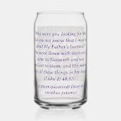 Traditionele kerst vreugdevolle mysteries kunnen g blikvorm glas (Achterkant)