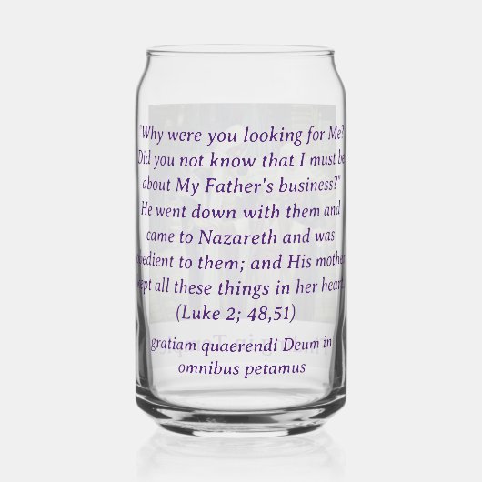 Traditionele kerst vreugdevolle mysteries kunnen g blikvorm glas (Achterkant)