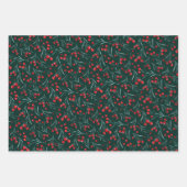 Traditionele kerst waterverf bessen inpakpapier vel (Voorkant 2)