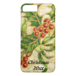 Traditionele kerstavond Holly met Berries iPhone 8/7 Plus Hoesje