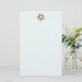 Traditionele kerstbeker briefpapier (Staand voorkant)