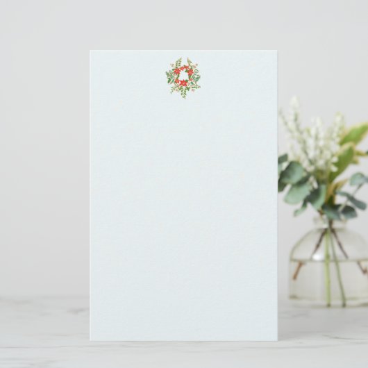 Traditionele kerstbeker briefpapier (Staand voorkant)
