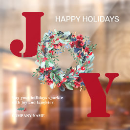 Traditionele kerstbeker met rode rode rode groene  raamsticker