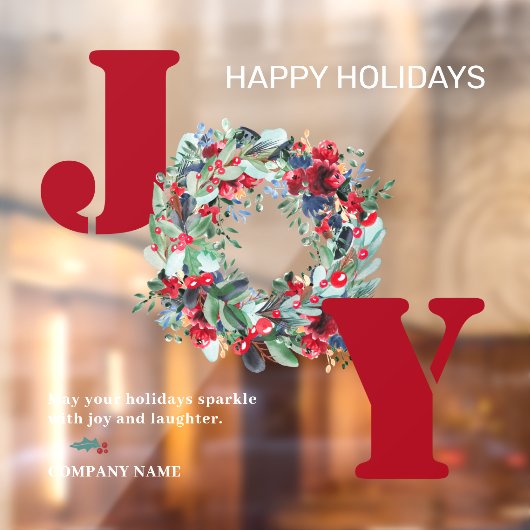 Traditionele kerstbeker met rode rode rode groene raamsticker (Vel 2)