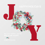 Traditionele kerstbeker met rode rode rode groene raamsticker (Vel)