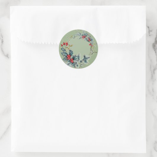 Traditionele kerstbeker ronde sticker (Tas)