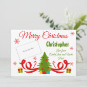 Traditionele Kerstboom Gift Card Houder Kaart (Staand voorkant)