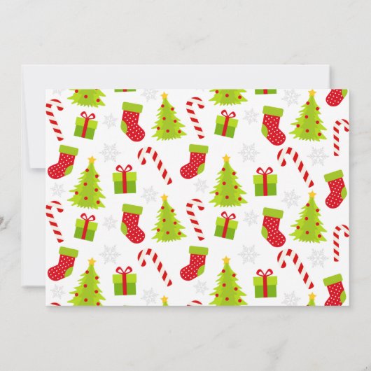 Traditionele Kerstboom Gift Card Houder Kaart (Achterkant)