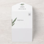 Traditionele kerstboom in één vakantiekaart all in one uitnodiging (Buitenkant)