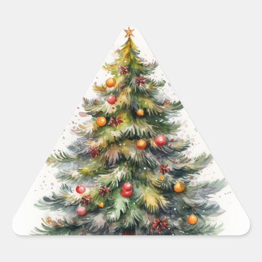 Traditionele kerstboom Stickers (Voorkant)