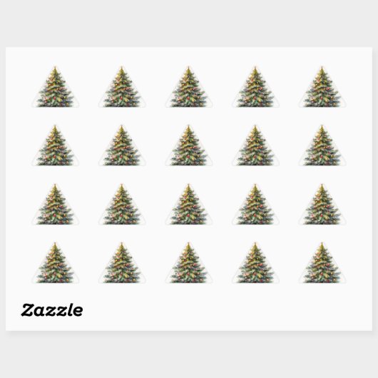 Traditionele kerstboom Stickers (Vel)