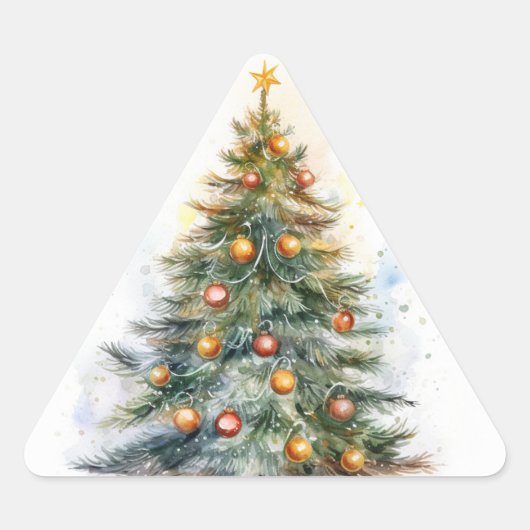 Traditionele kerstboom Stickers (Voorkant)