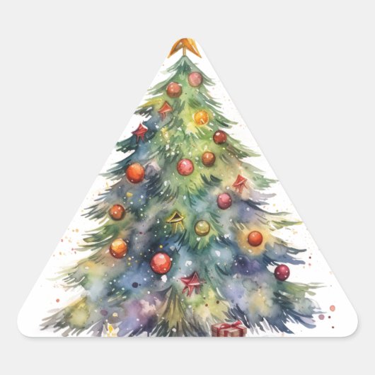 Traditionele kerstboom Stickers (Voorkant)