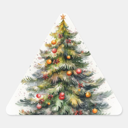 Traditionele kerstboom Stickers (Voorkant)