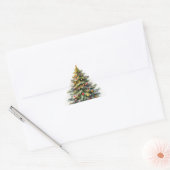 Traditionele kerstboom Stickers (Envelop)
