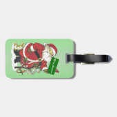 Traditionele kerstboomschilders bagagelabel (Achterkant horizontaal)