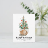 Traditionele kerstboomvakantiekaart feestdagenkaart (Staand voorkant)