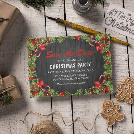 Traditionele kerstfeestdag | Datum opslaan Uitnodiging Briefkaart