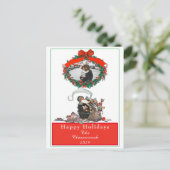 Traditionele kerstfeestdag voor  kerstfeestdagen feestdagenkaart (Staand voorkant)