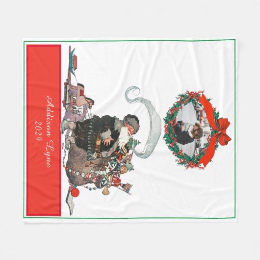 Traditionele kerstfeestdag voor  kerstfeestdagen fleece deken (Voorkant (Horizontaal))