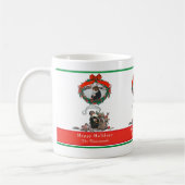 Traditionele kerstfeestdag voor kerstfeestdagen koffiemok (Links)