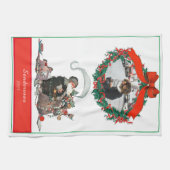 Traditionele kerstfeestdag voor  kerstfeestdagen theedoek (Horizontaal)