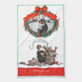 Traditionele kerstfeestdag voor  kerstfeestdagen theedoek (Verticaal)