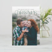 Traditionele kerstfeestelijke fotokaart feestdagenkaart (Staand voorkant)