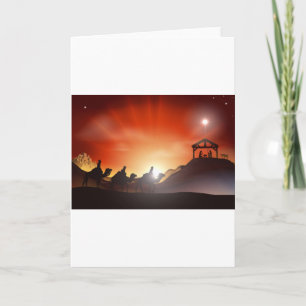 Traditionele kerstfeestscène feestdagen kaart