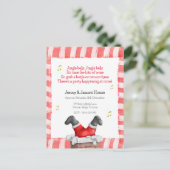 Traditionele kerstfeestuitnodiging briefkaart (Staand voorkant)