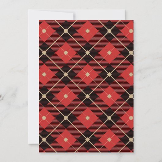 Traditionele kerstfeestuitnodiging kaart (Achterkant)