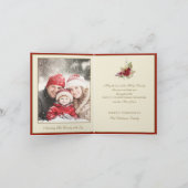 Traditionele kerstfoto feestdagen kaart (Binnen)