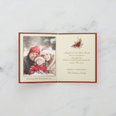 Traditionele kerstfoto feestdagen kaart (Binnen)