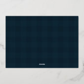 Traditionele kerstfoto op landbasis folie feestdagenkaart (Achterkant)