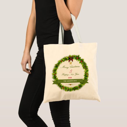 Traditionele kerstfoto tote bag (Voorkant (product))