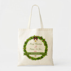 Traditionele kerstfoto tote bag