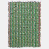 Traditionele kerstgroene ornamenten deken (Voorkant Verticaal)