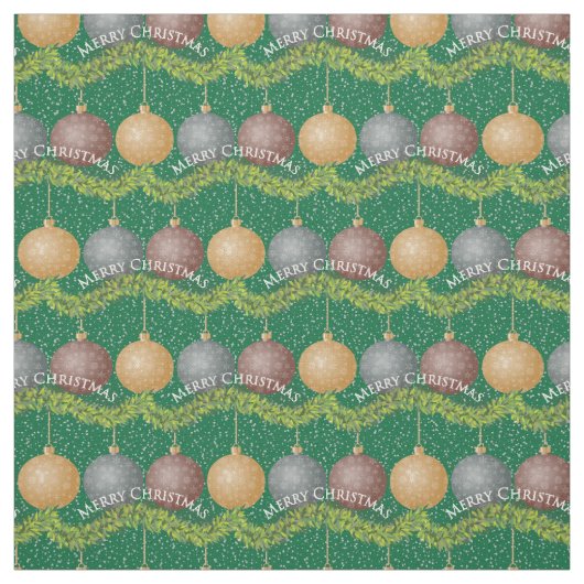 Traditionele kerstgroene ornamenten stof (Swatch)