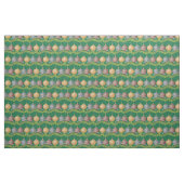 Traditionele kerstgroene ornamenten stof (Fat Quarter)