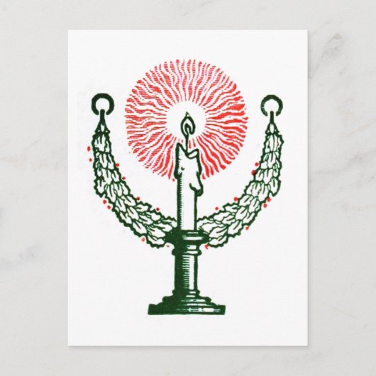 Traditionele kerstkaars briefkaart (Voorkant)