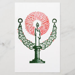 Traditionele kerstkaars briefpapier